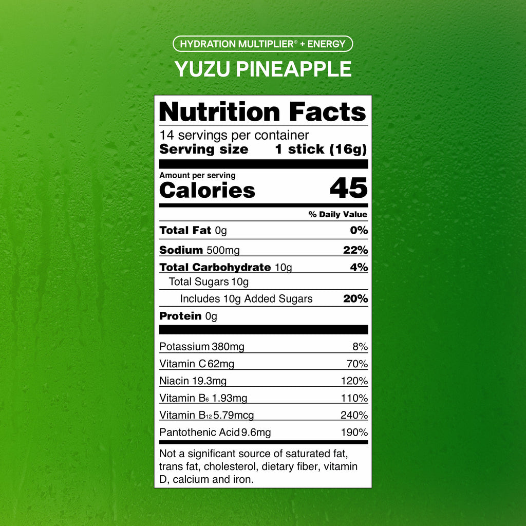 Yuzu Pineapple Hydration Multiplier® +Energy Hydration Made Simple