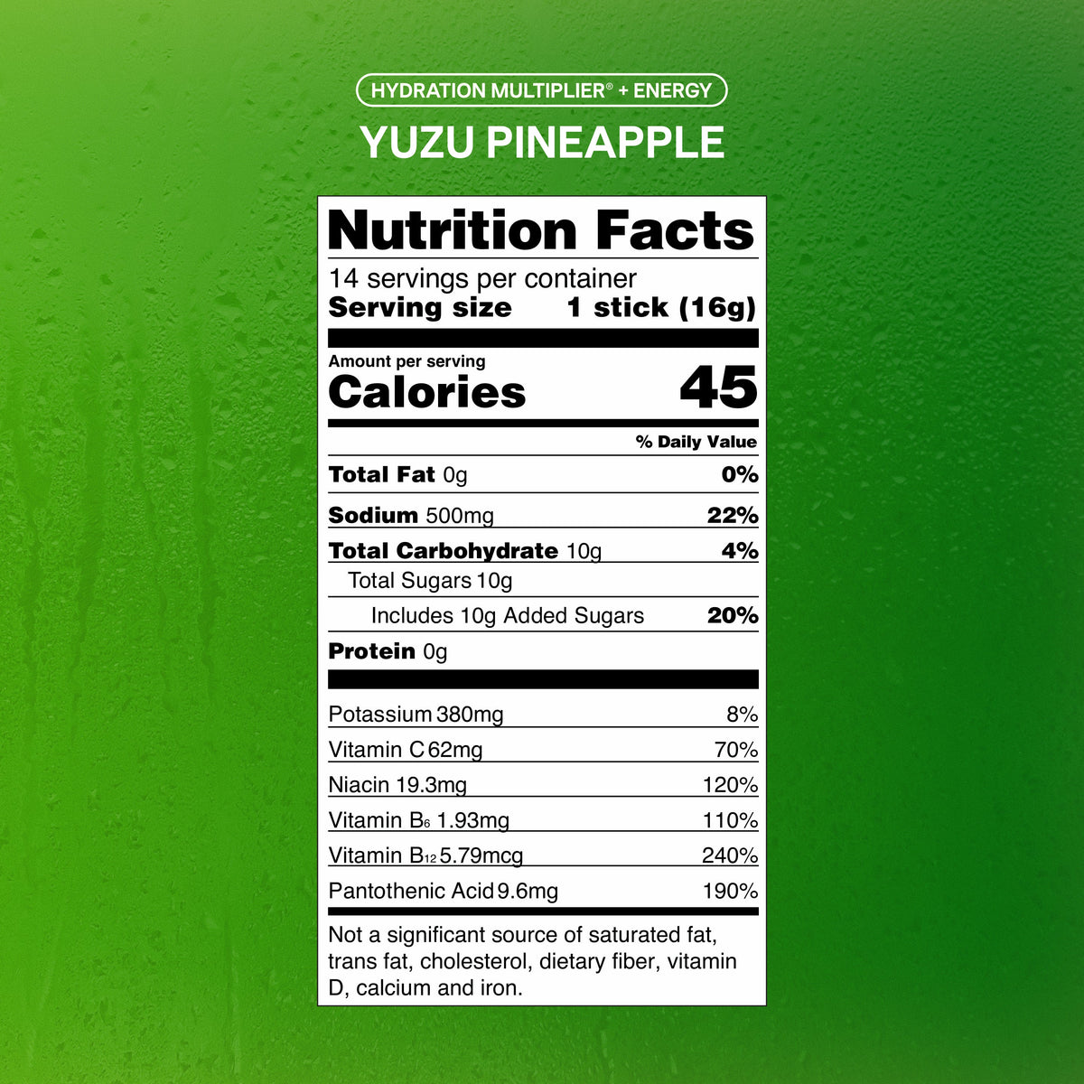 Yuzu Pineapple Hydration Multiplier® +Energy Hydration Made Simple