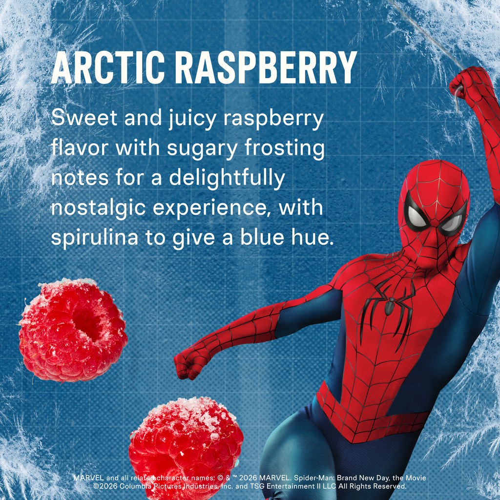 Limited Edition Spider-Man Arctic Raspberry Hydration Multiplier® Your Hydration Edit for Days Away