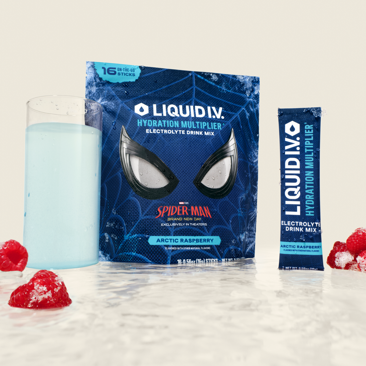 Limited Edition Spider-Man Arctic Raspberry Hydration Multiplier® Your Hydration Edit for Days Away