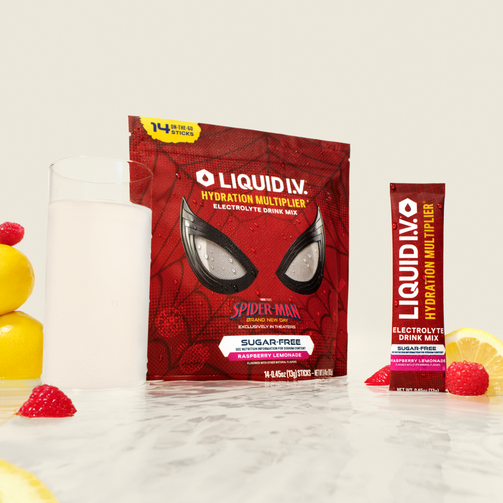 Limited Edition Spider-Man Raspberry Lemonade Hydration Multiplier® Sugar-Free A Thoughtful Hydration Addition