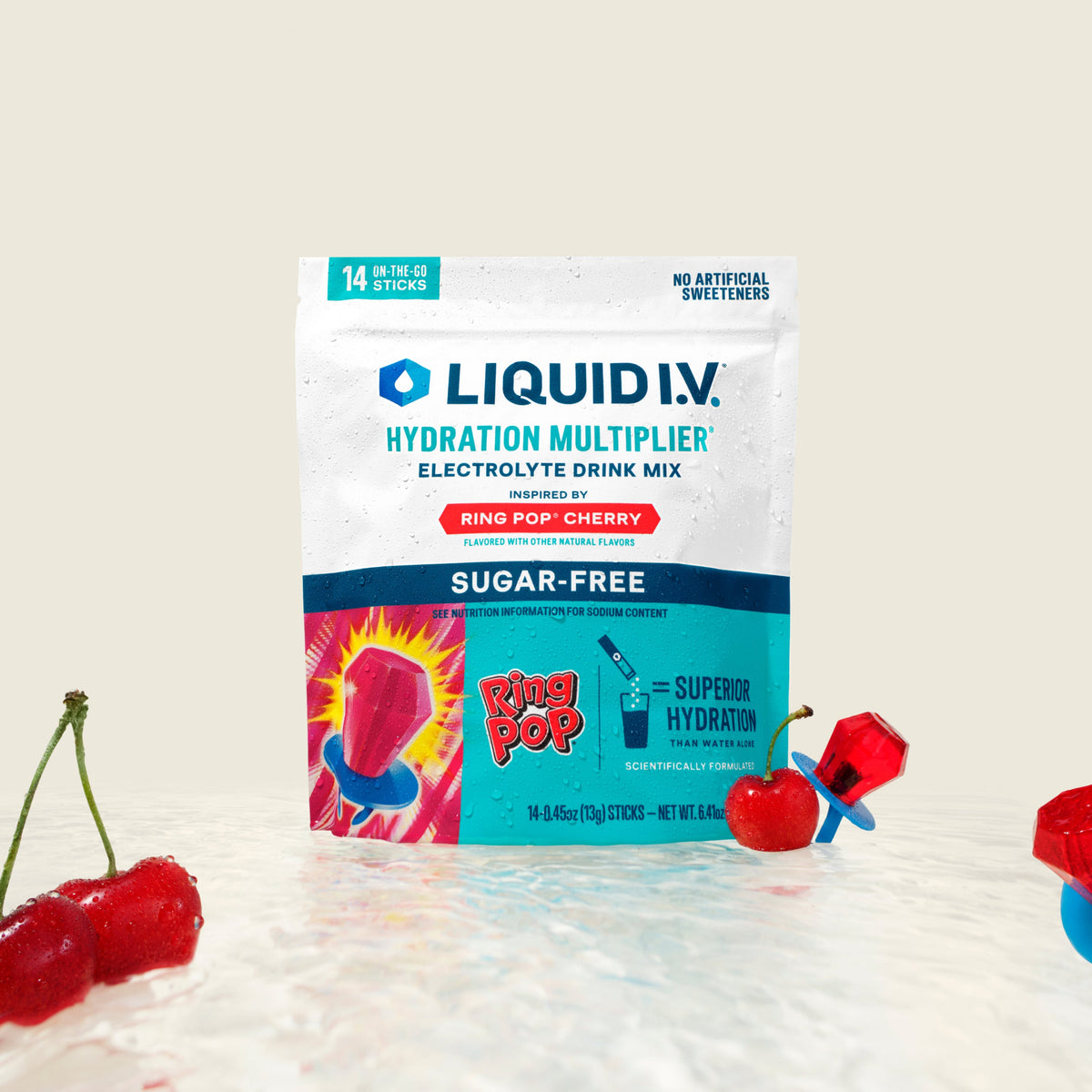 Ring Pop® Cherry Hydration Multiplier® Sugar-Free Start With Your Electrolyte Routine
